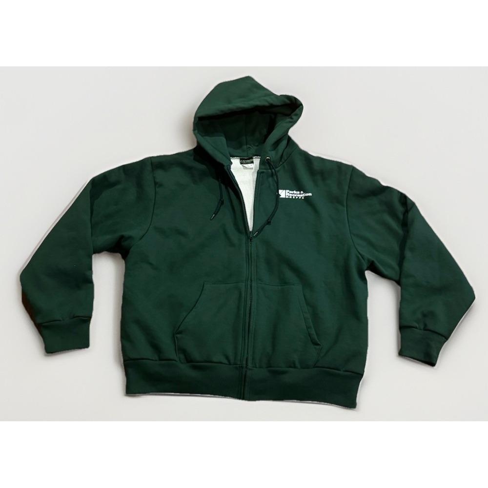 Vintage Camber Double Faced Heavyweight Hoodie 2XL Forest Green Parks N Rec Work